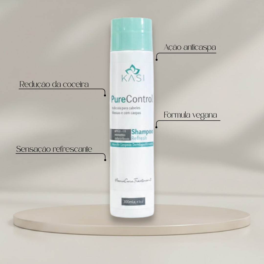 SHAMPOO PURE CONTROL- CONTRA OLEOSIDADE 300 ML KASI