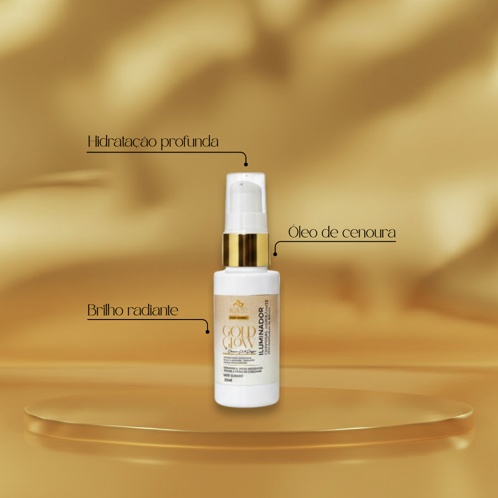 CREME HIDRATANTE ILUMINADOR GOLD GLOW KASI 30 ML